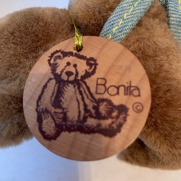 Bonita Bear little boy brown bear with demon overalls - Picture 2 of 6